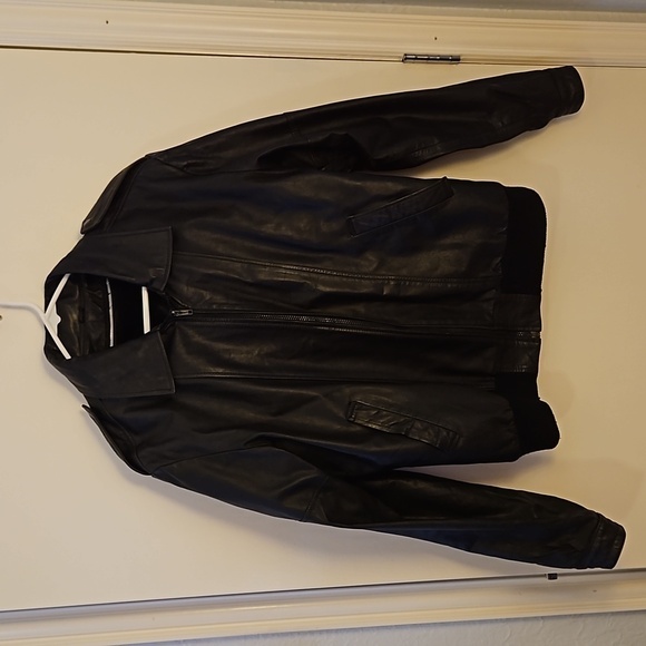 VTG EXPLOSIVE Black Cowhide Leather Motorcycle Biker Jacket - Picture 3 of 11
